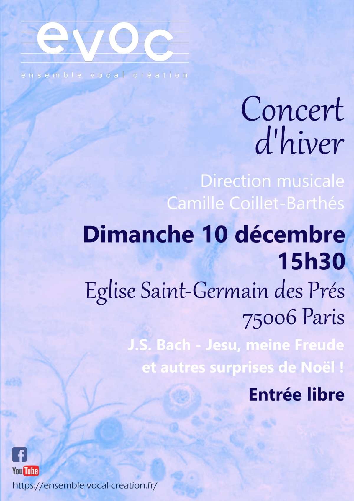 Premier concert d&rsquo;hiver!