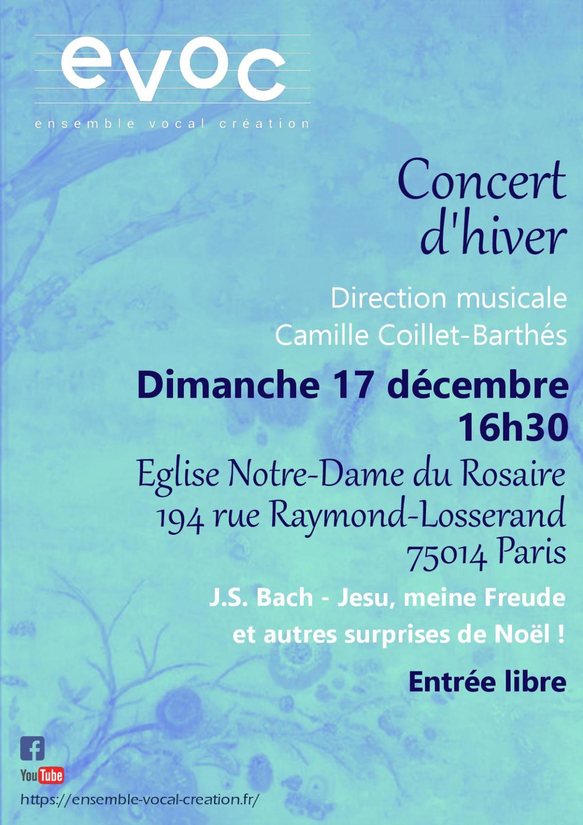 Deuxième concert d&rsquo;hiver!