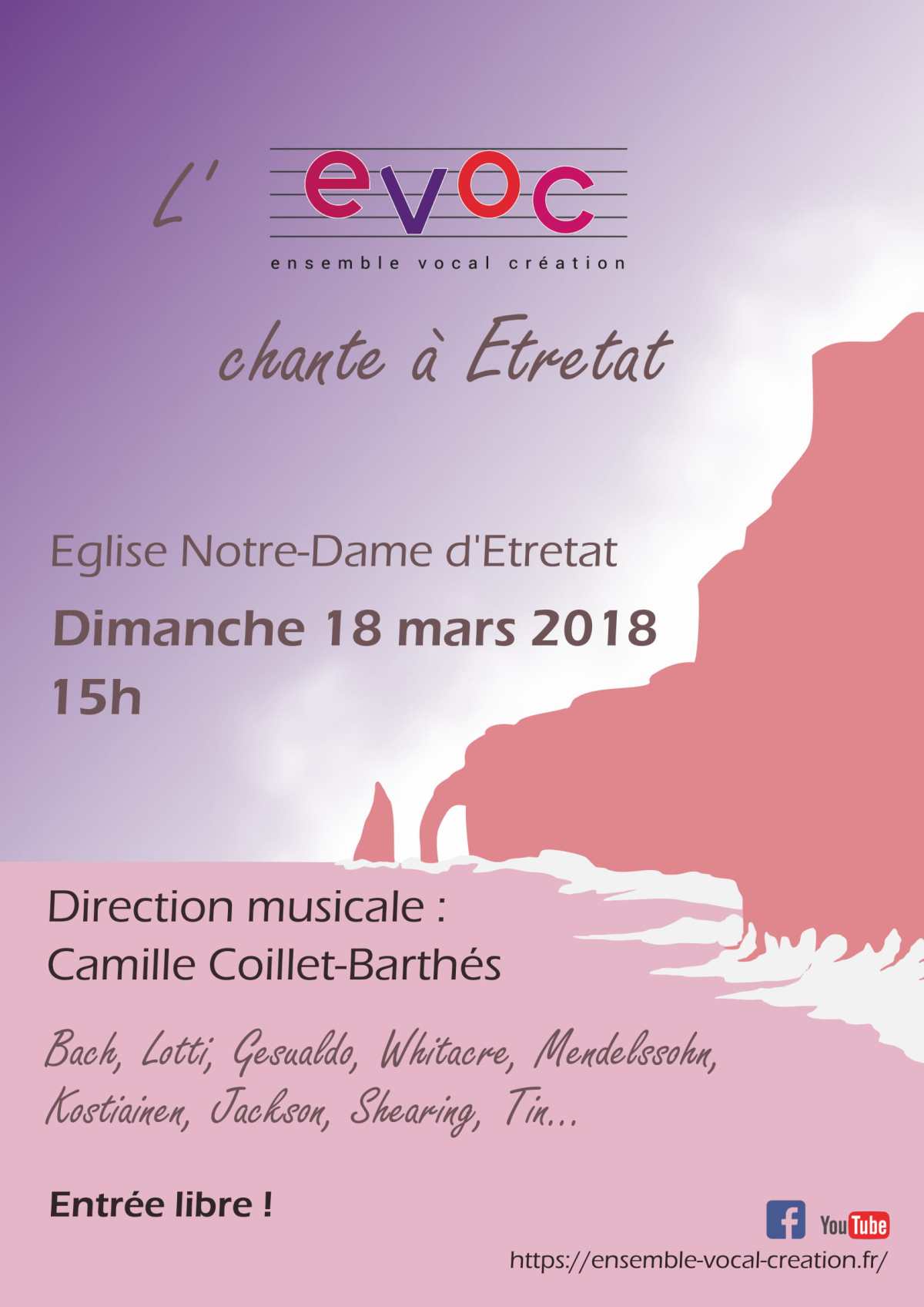 Concert à Etretat le 18&nbsp;mars